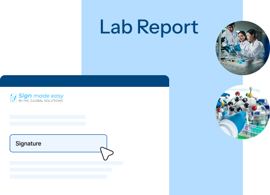 Life sciences signing workflow mockup